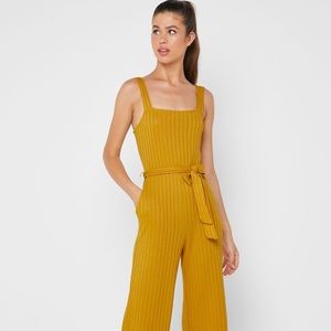 Mustard Yellow Ribbed Jumpsuit